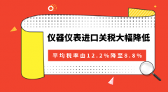 儀器儀表進口關稅大幅降低是機遇也是挑戰 國內儀表企業任重道遠